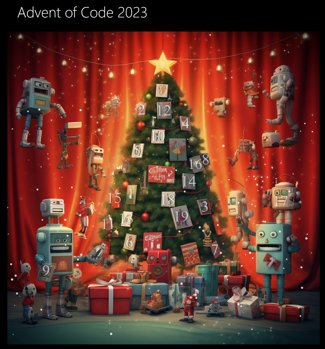 Advent of code screenshot