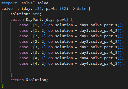 Solve function code screenshot