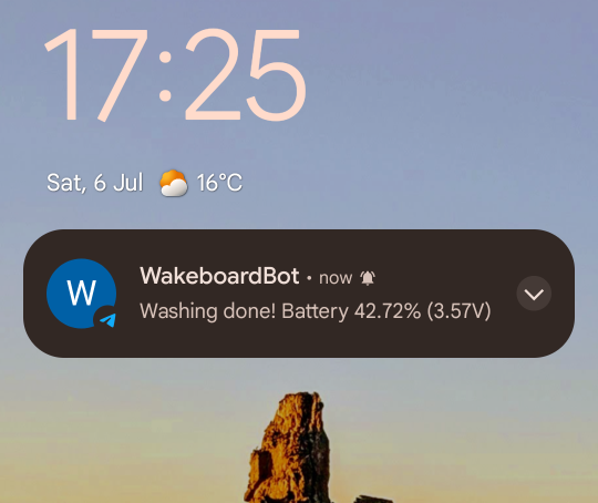 Notificaiton screenshot